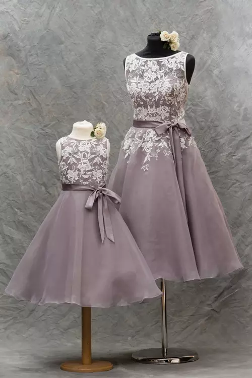 C570 Vintage Lace Junior Style Flower Girl Dress True Bridesmaids